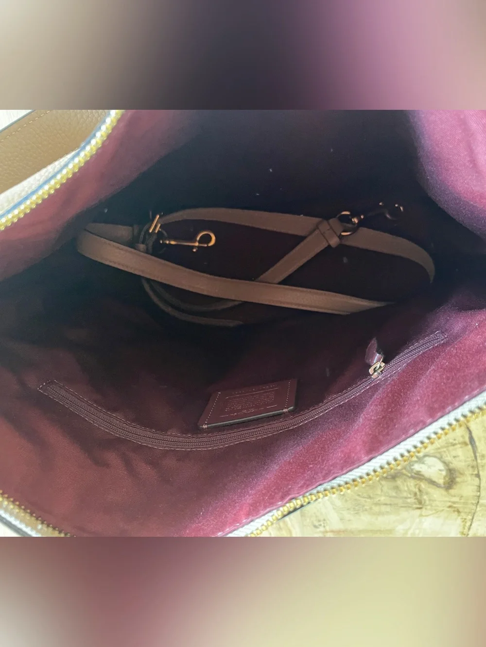 Coach soft pebbled